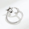 Wholesale Women's Rotating Star And Moon Intersection Ring Copper Electroplated