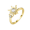 Wholesale Women's Rotating Sunflower Copper Ring For Stress Relief