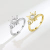 Wholesale Women's Rotating Sunflower Copper Ring For Stress Relief