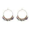 Wholesale Women's Round Alloy Resin Geometric Weaving Earrings
