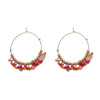 Wholesale Women's Round Alloy Resin Geometric Weaving Earrings