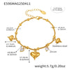 Wholesale Women's Round Bead Love Geometric Zircon Pendant Bracelet In Stainless Steel With 18K True Gold Color Electroplated Preservation