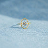 Wholesale Women's Round Devil Evil Eye Ring S925 Sterling Silver Geometric Electroplated