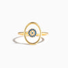 Wholesale Women's Round Devil Evil Eye Ring S925 Sterling Silver Geometric Electroplated