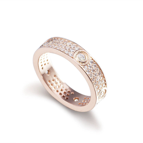 Wholesale Women's Round Diamond Full Inlaid Zircon Bracelet Light Luxury Temperament Environmentally Friendly Copper Electroplated