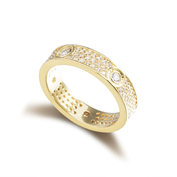 Wholesale Women's Round Diamond Full Inlaid Zircon Bracelet Light Luxury Temperament Environmentally Friendly Copper Electroplated