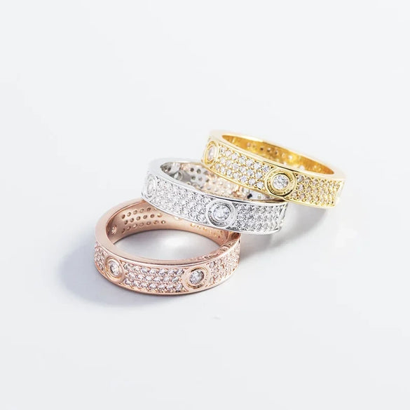 Wholesale Women's Round Diamond Full Inlaid Zircon Bracelet Light Luxury Temperament Environmentally Friendly Copper Electroplated