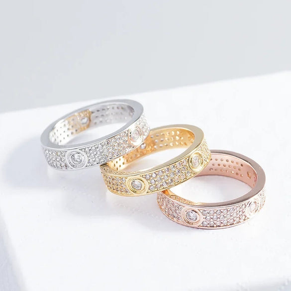 Wholesale Women's Round Diamond Full Inlaid Zircon Bracelet Light Luxury Temperament Environmentally Friendly Copper Electroplated