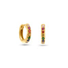 Wholesale Women's Round Micro Inlay Color Zircon Earrings
