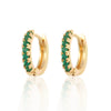 Wholesale Women's Round Micro Inlay Color Zircon Earrings