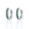 Wholesale Women's Round Micro Inlay Color Zircon Earrings