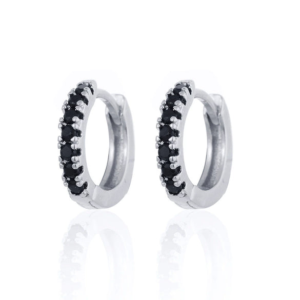 Wholesale Women's Round Micro Inlay Color Zircon Earrings