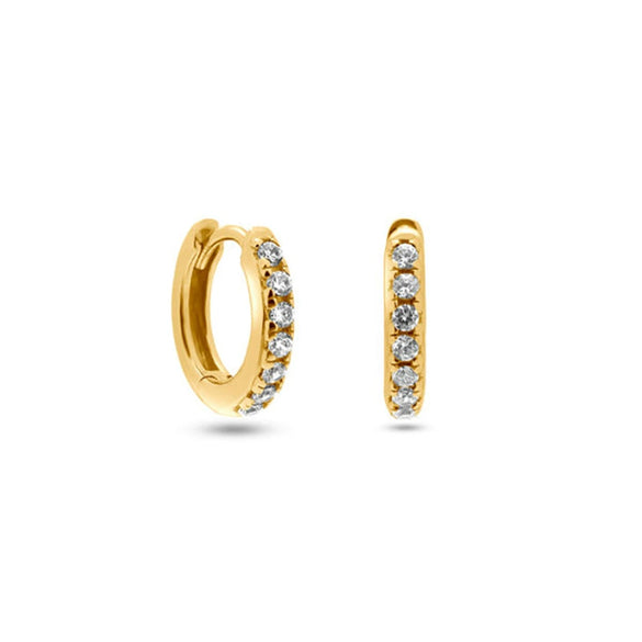 Wholesale Women's Round Micro Inlay Color Zircon Earrings