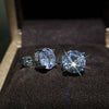 Wholesale Women's Round Zircon Earrings Copper Material Simple Geometric Style