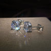 Wholesale Women's Round Zircon Earrings Copper Material Simple Geometric Style