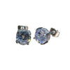 Wholesale Women's Round Zircon Earrings Copper Material Simple Geometric Style