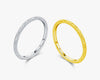 Wholesale Women's S999 Pure Silver Classic Simple Sparkling Stacking Ring With Electroplating