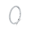 Wholesale Women's S999 Pure Silver Classic Simple Sparkling Stacking Ring With Electroplating