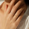 Wholesale Women's S999 Pure Silver Classic Simple Sparkling Stacking Ring With Electroplating