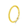 Wholesale Women's S999 Pure Silver Classic Simple Sparkling Stacking Ring With Electroplating