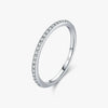 Wholesale Women's S925 Pure Silver Geometric Style Ring With Mosan Diamond And Rhinestones