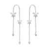 Wholesale Women's S925 Silver And Copper Zircon Butterfly Insect Shape Long Tassel Earrings Light Luxury Elegant Fashion