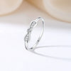 Wholesale Women's S925 Silver Bow Simple Ring With Diamond Design