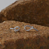 Wholesale Women's S925 Silver Butterfly Knot Asymmetric Ear Hook Earrings Geometric Style