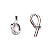 Wholesale Women's S925 Silver Butterfly Knot Asymmetric Ear Hook Earrings Geometric Style