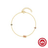 Wholesale Women's S925 Silver Candy Starry Sky Series Fruit Pattern Zircon Bracelet With Electroplating