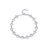 Wholesale Women's S925 Silver Distressed Hollow Cross Electroplated Bracelet
