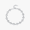 Wholesale Women's S925 Silver Distressed Hollow Cross Electroplated Bracelet