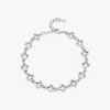 Wholesale Women's S925 Silver Distressed Hollow Cross Electroplated Bracelet
