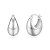 Wholesale Women's S925 Silver Drop Shape Geometric Exaggerate Style Electroplated Earrings