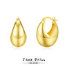 Wholesale Women's S925 Silver Drop Shape Geometric Exaggerate Style Electroplated Earrings