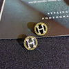 Wholesale Women's S925 Silver Earrings With Niche Design Pearl Geometric Pattern And Diamond Treatment