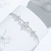 Wholesale Women's S925 Silver Fairy Style Heartshaped Bracelet With Star And Geometric Patterns And Electroplating