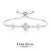 Wholesale Women's S925 Silver Fairy Style Heartshaped Bracelet With Star And Geometric Patterns And Electroplating