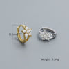 Wholesale Women's S925 Silver Flower Pattern Earrings With Electroplating