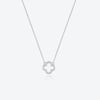 Wholesale Women's S925 Silver Four Leaf Clover Pendant Clavicle Chain With Diamond And Platinum Or 18K Gold Electroplating