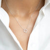 Wholesale Women's S925 Silver Four Leaf Clover Pendant Clavicle Chain With Diamond And Platinum Or 18K Gold Electroplating