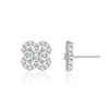 Wholesale Women's S925 Silver Fourleaf Clover Earrings With High Carbon Diamond Zircon And Electroplating Treatment