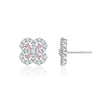 Wholesale Women's S925 Silver Fourleaf Clover Earrings With High Carbon Diamond Zircon And Electroplating Treatment