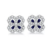 Wholesale Women's S925 Silver Fourleaf Clover Earrings With High Carbon Diamond Zircon And Electroplating Treatment