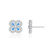 Wholesale Women's S925 Silver Fourleaf Clover Earrings With High Carbon Diamond Zircon And Electroplating Treatment