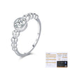 Wholesale Women's S925 Silver Geometric Bubble Ring With Mosan Diamond Electroplated Lovely Style