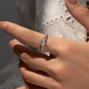 Wholesale Women's S925 Silver Geometric Bubble Ring With Mosan Diamond Electroplated Lovely Style