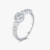 Wholesale Women's S925 Silver Geometric Bubble Ring With Mosan Diamond Electroplated Lovely Style