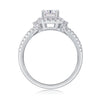 Wholesale Women's S925 Silver Geometric Dream Box Ring Set With Moissanite