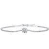 Wholesale Women's S925 Silver Geometric Fashion Bracelet Set With Diamonds